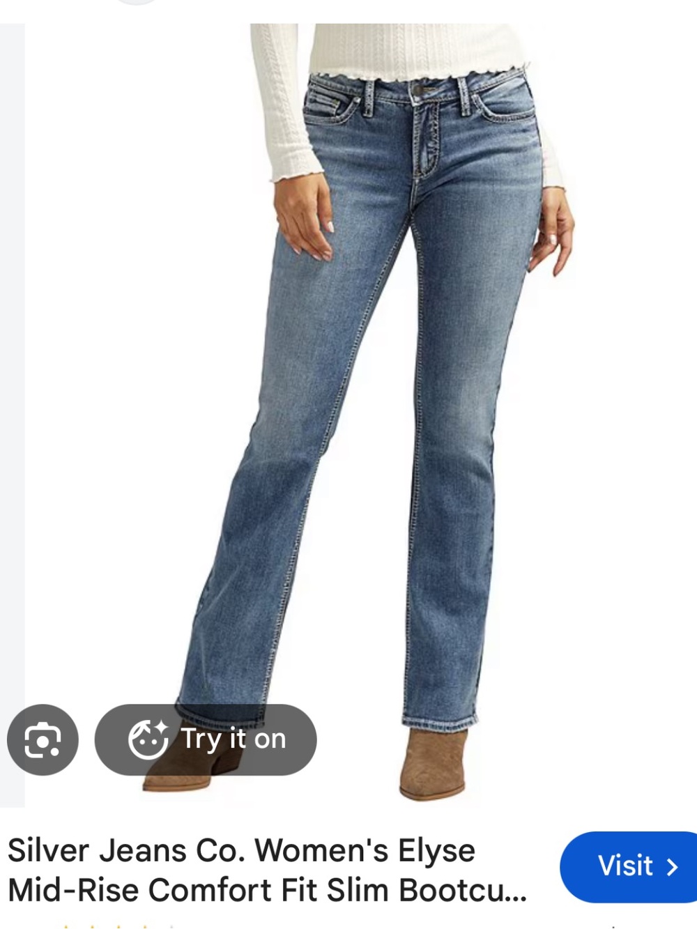 Silver Jeans woman’s Light Elyse slim Bootcut Denim